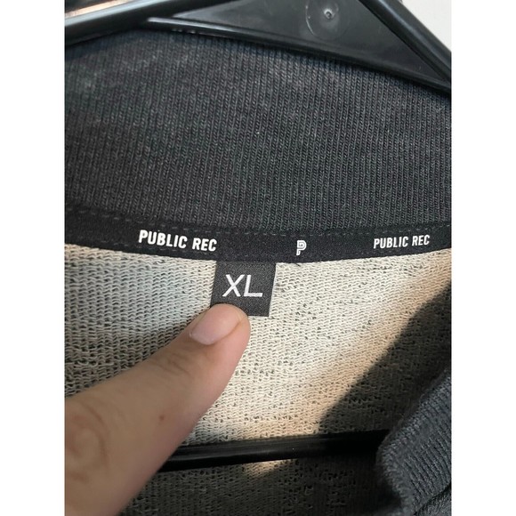 Public Rec Jacket Mens XL Gray 1/4 Zip Pullover Athletic Casual Cotton Stretch - Picture 4 of 8